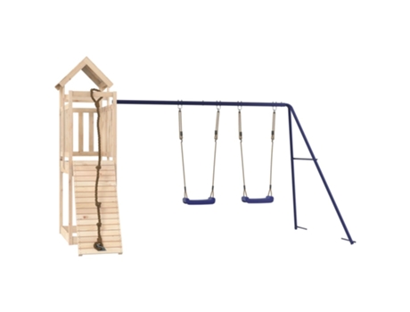 vidaXL Parque infantil de exterior madera maciza de pino