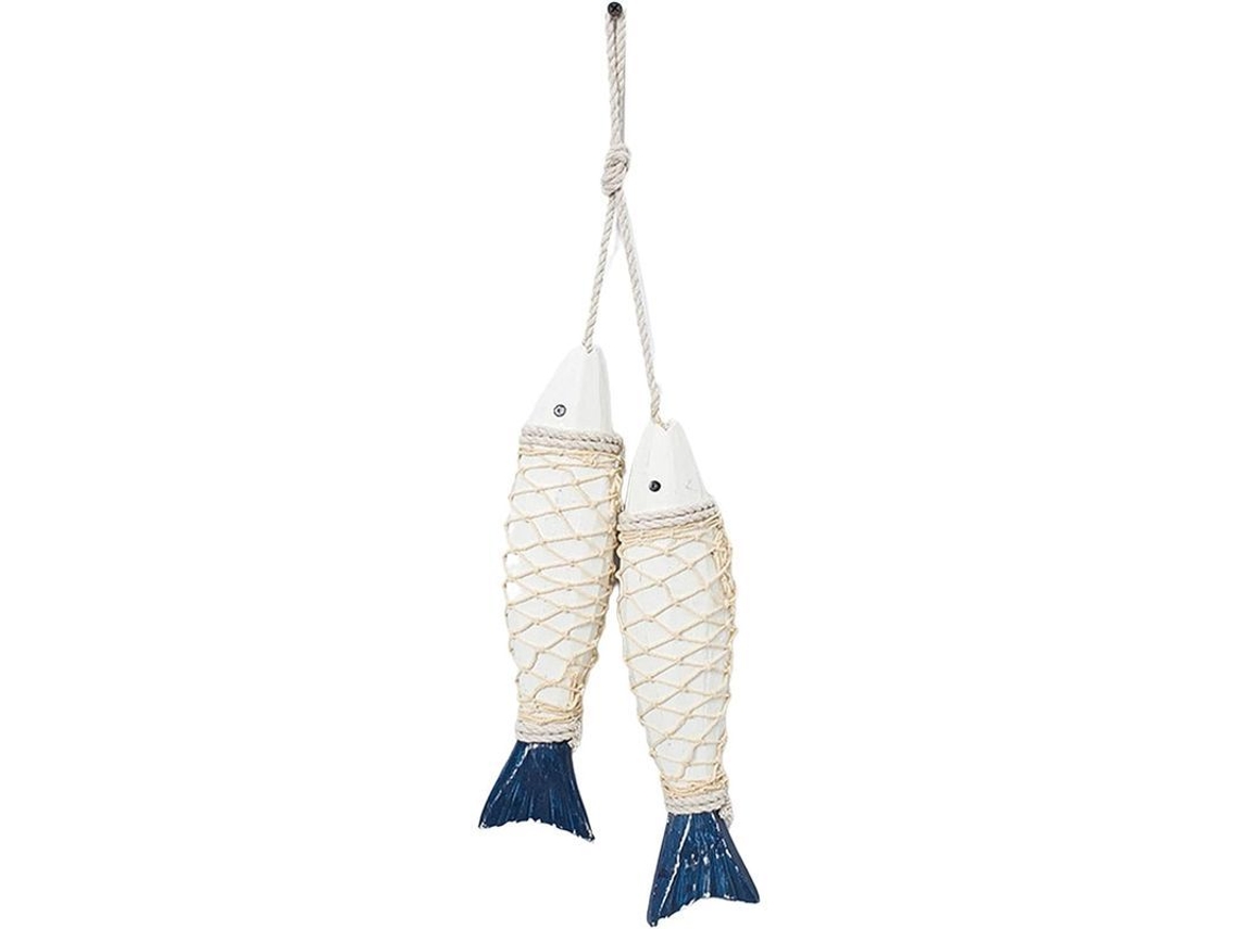 Peces De Madera Colgantes, Decoración Náutica, Adorno De Pared Mediterráneo, 1/2 Pieza