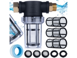 Filtro de agua FM de 3/4'' y 4 micras – Alta precisión | Metálico, 1 bares | Para jardines y fuentes