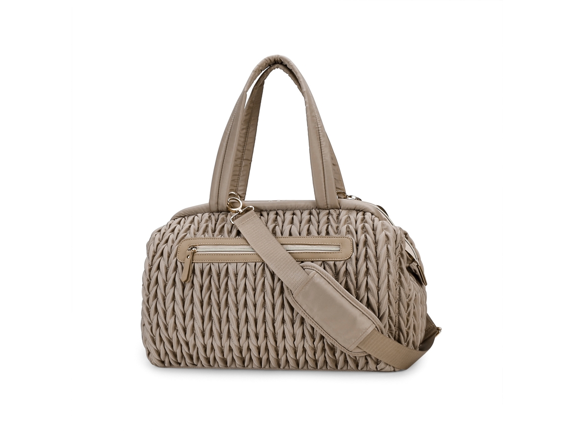 Bolso de mano para pañales, bolso de hombro, gran capacidad, impermeable, bolsa térmica para biberones, marrón Yunzii