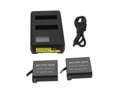 Cargador De Doble Batería Con Pantalla Lcd Para Cámara Hero 4, Estación De Carga Usb Segura