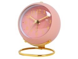 Reloj de mesa nórdico creativo, despertador digital silencioso para niños con acabado rosa mate. Sfushos