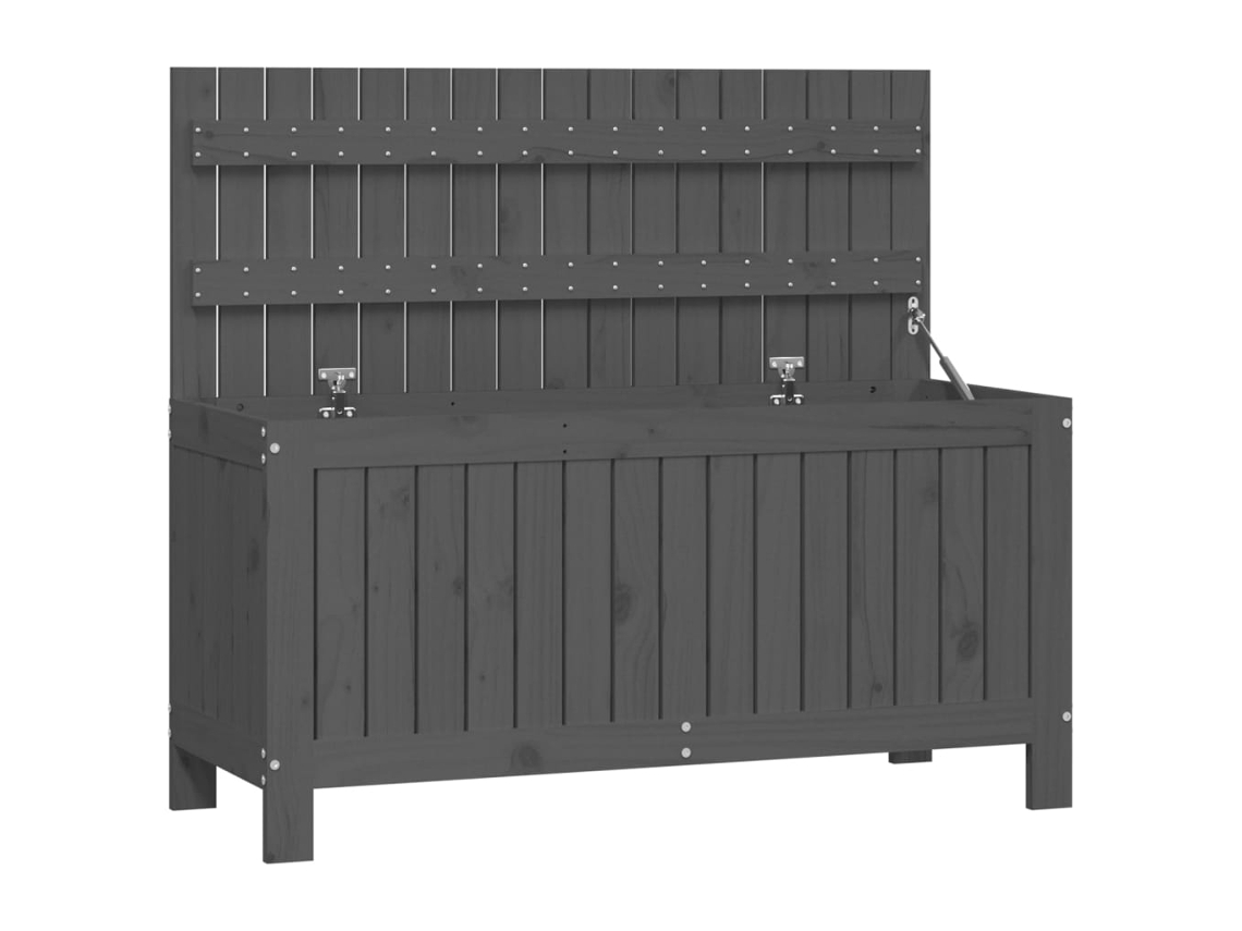 Maison Exclusive - Caja De Almacenaje Jardín Madera De Pino Gris 108x42,5x54 Cm