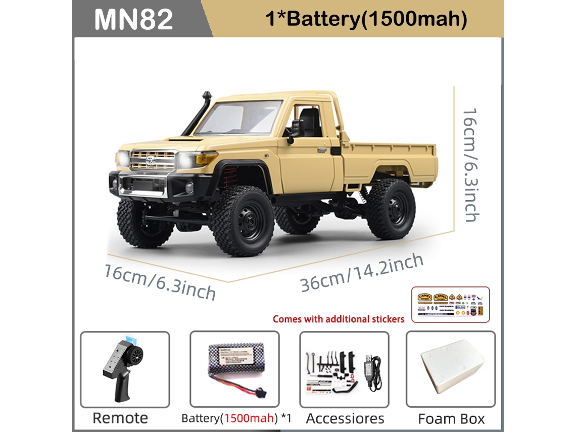 Coche RC retro Mn82pro LC79 a escala 1/12, tracción 4x4, motor 280, escala real, modelo de camión realista para coleccionar y conducir. Aeuzwr