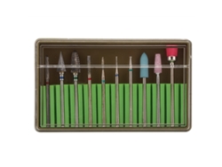 10 Piezas Kit De Brocas Para Taladro De Uñas Herramienta De Pulido Accesorio Para Manicura Y Pedicura Bh-05