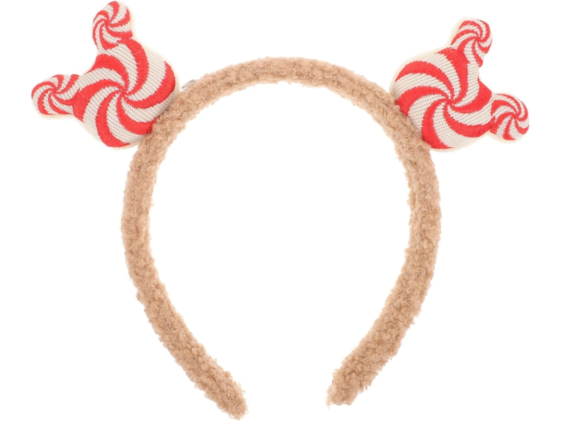 Diadema Navideña Roja Con Un Gran Molino
