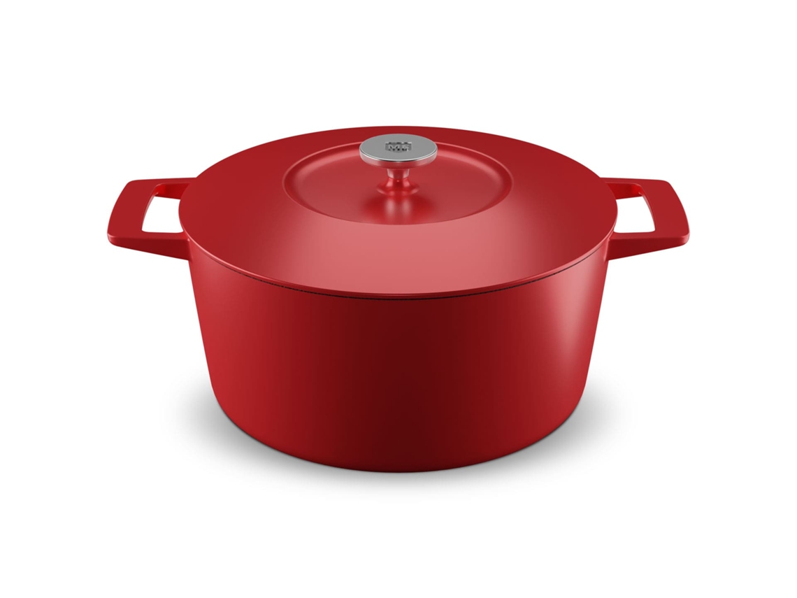 Olla de Hierro Fundido MASTER SWISS Redonda (Rojo - 28 cm)
