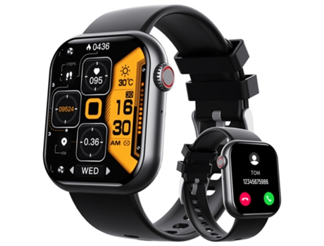 Reloj conectado Mujer Hombre Smartwatch Chronus Pulsera táctil Conectado Impermeable Deporte Podómetro Cardio Reloj inteligente Vibrador Fitne BISB...
