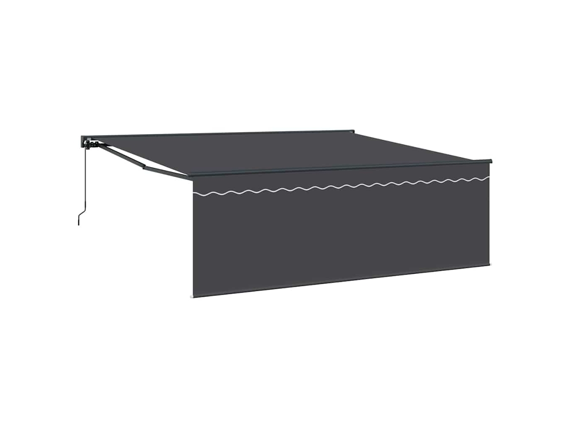 Maison Exclusive - Toldo Retráctil Antracita 400 X 300 Cm Poliéster Y Aluminio