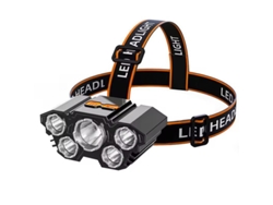 Faro Fuerte De 5 Leds Yuysan Con Carga Usb, Proyector De Largo Alcance, Linterna Ligera Montada En La Cabeza