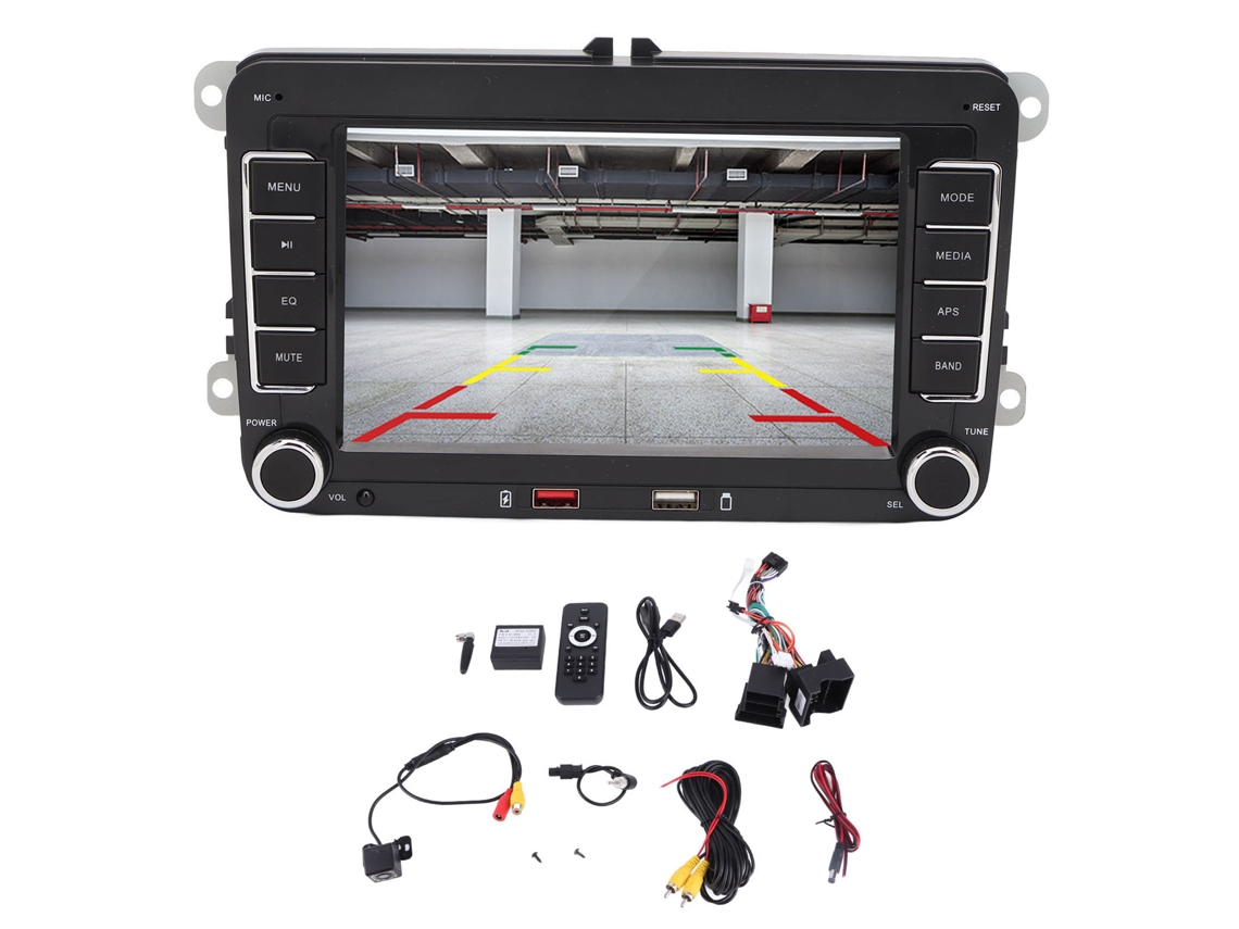 Radio estéreo para coche, reproductor MP5, pantalla táctil de 7 pulgadas, manos libres, control del volante, imagen inversa, reproductor multimedia
