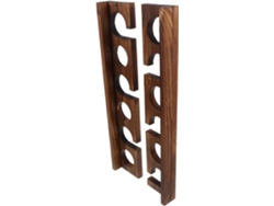 2 soportes de pared de madera para pesca, color chocolate.