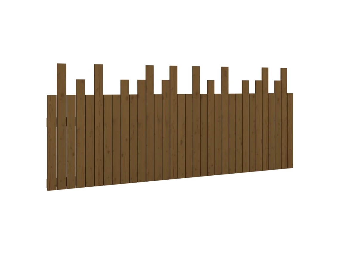 Cabecero de pared MAISON EXCLUSIVE en pino macizo, marrón miel (204 x 3 x 80 cm)