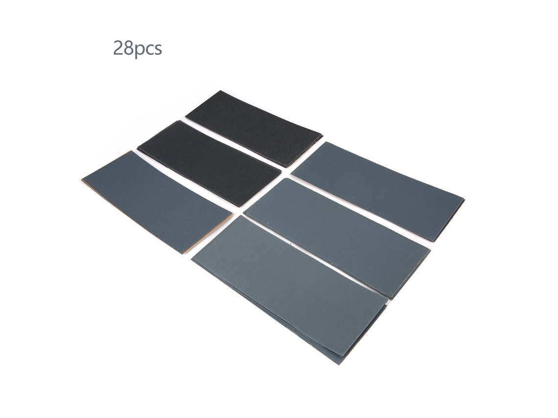 Papel De Lija Variado 120-3000 Grano Húmedo Y Seco Para Metal Madera Artesanía Pulido 9*3.7in (28 Piezas)