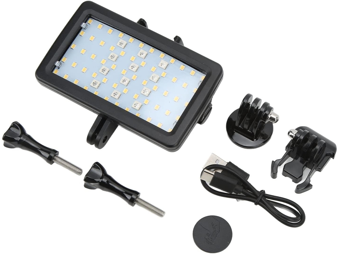 Divg Werpro 13 × 12 × 5 Sl 20 Rgb Linterna De Buceo Impermeable Con Modos De Iluminación Para 9 Cámaras De Acción