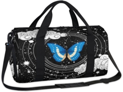 Bolsa Deportiva Diseño Étnico Mariposa Bolso Tote Informal Para Fines Semana Viajes Gimnasio Niños Chicos M