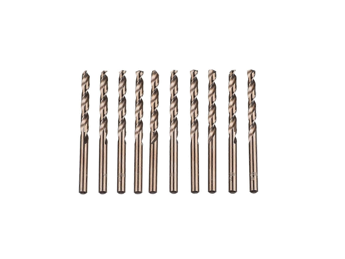 10 Piezas Brocas De Twist M35 Hss Cobalto 5% 6mm X 93mm Para Taladrar Acero Inoxidable Metal Madera Plástico