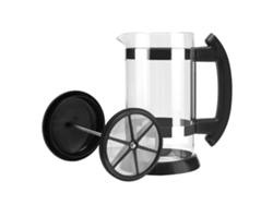 Cafetera De Émbolo De Acero Inoxidable De 1000 Ml Con Vidrio De Borosilicato Para Café Y Té.