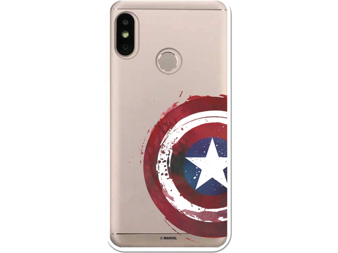 Carcasa Xiaomi Mi A2 Lite MARVEL Capitán América Transparente