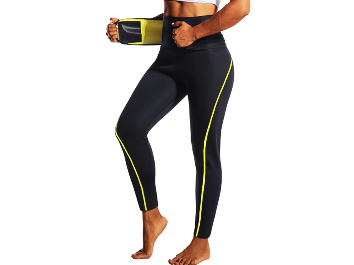 Pantalones de sauna para mujer, ropa de sauna, adelgazamiento de cintura, control abdominal, pantalones deportivos de fitness para sudoración intensa, pérdida de peso Mdug (XL)