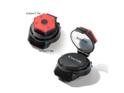 Espejo Retrovisor De Muñeca Convexo Ajustable 2 En 1 Para Ciclismo Con Luz De Advertencia