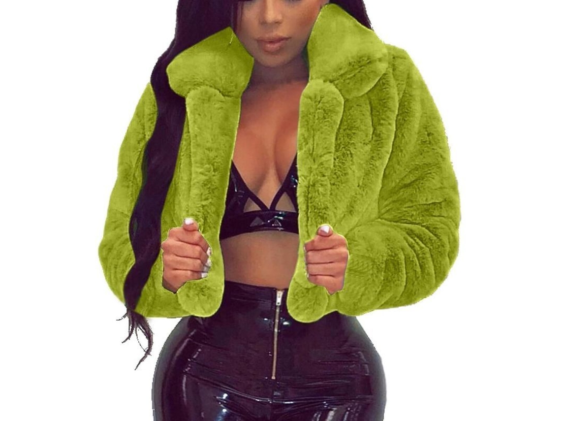 2026-chaqueta Corta Mujer Pelo Falso Rosa Caliente Sherpa Abrigo Suave Invierno Poliéster Spandex