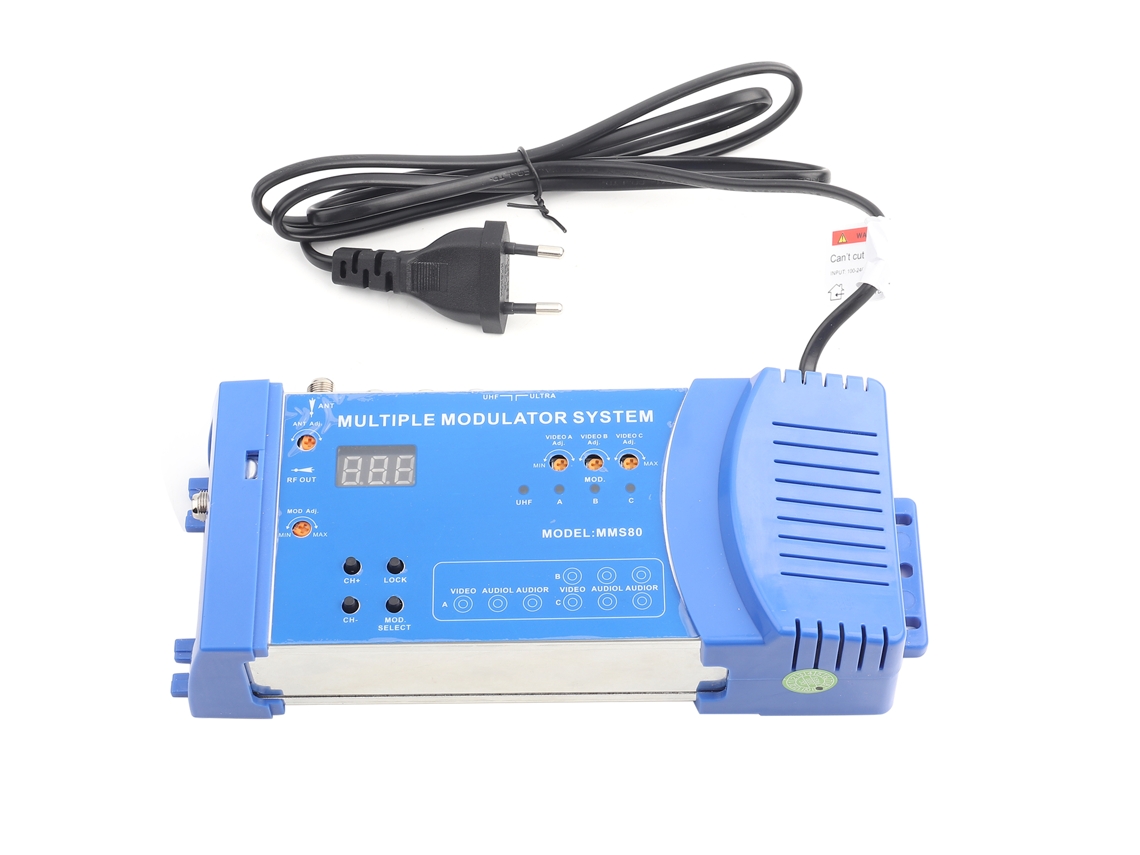 Modulador Doméstico Mms80, Aleación De Aluminio, Sistema De Modulación Múltiple Uhf, Enchufe Europeo 100-240 V