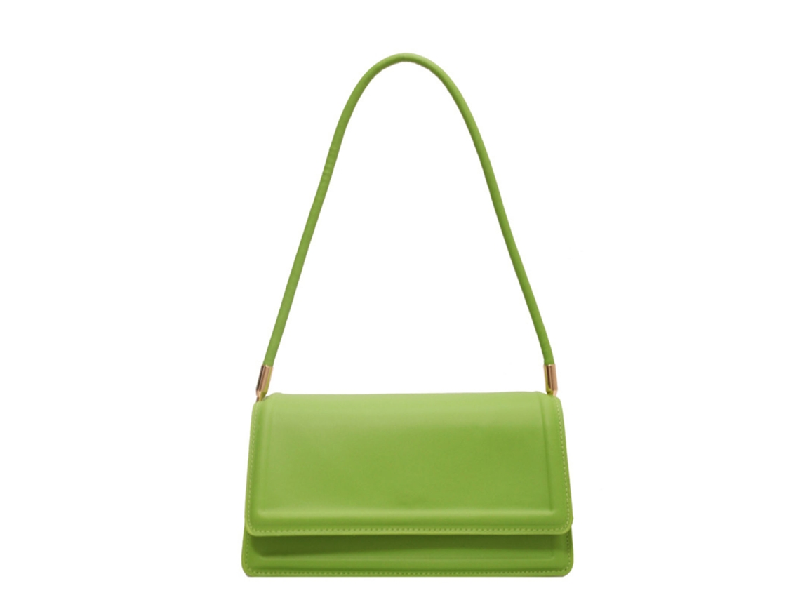 Bolso De Hombro Retro De Pu Para Mujer En Un Solo Color Para Compras, Reuniones, Moda, Bolso De Hombro