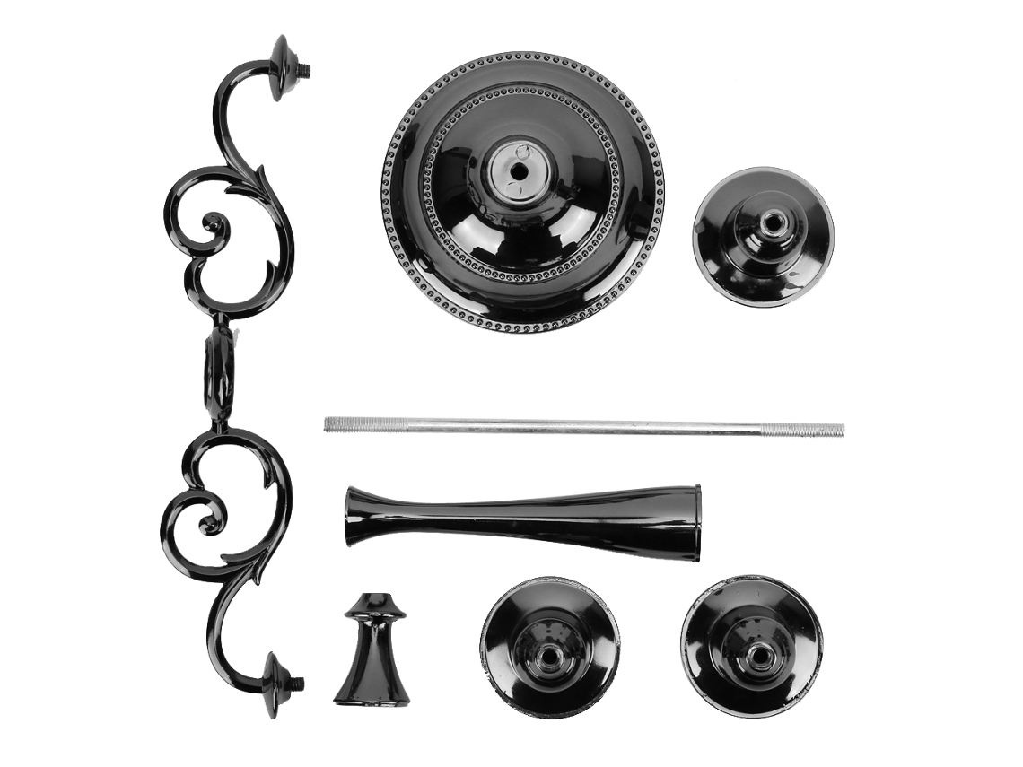 Rebe-porta Velas Romântico Estilo Europeu, 3 Cabeças, Preto, Para Cena, Lar, Hotel, Casamento, Restaurante, Decoração De Mesa
