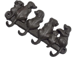 Perchero De Pared De Hierro Fundido Con Forma De Perro, Negro, Estilo Retro Animal, Para Abrigos Y Llaves, Decoración.