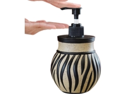 Dispensador de jabón líquido para manos con estampado de cebra, estilo retro, botella recargable de 400 ml para Vayotoy
