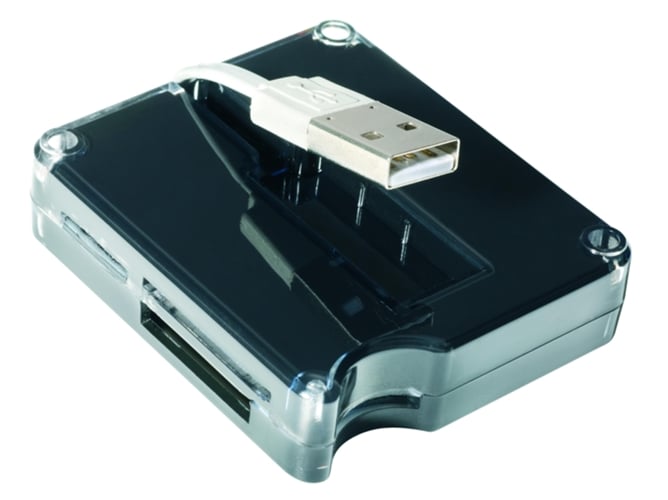 Lector de Tarjetas USB NGS Multireader Pro (T-Flash, SD, Compact Flash - Negro/Blanco - 4 x 1 x 7 cm)
