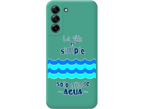 Carcasa Samsung Galaxy S21 FE 5G TUMUNDOSMARTPHONE Silicona Líquida Dibujos Agua Verde