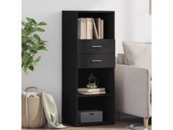 Aparador Alto Madera De Ingeniería Negro 45x42,5x124 Cm