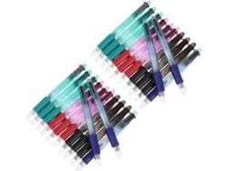 Bolígrafos Multicolor De 0,7 Mm Con Cuerpo Transparente Y Tinta Multicolor Negra Y Azul.