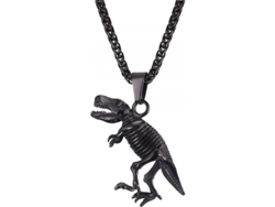 Colgante De Tiburón/pez/delfín Joyería Animal Collar Hombre Niño Acero Inoxidable Zgx 03 Dinosaur Negro