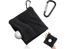 Omni-toalha De Golfe Preta De Microfibra Com Clip 5.51 X 5.51 Polegadas Presente Absorvente Reutilizável