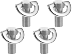 Juego de 4 llaves de cuerda compactas y portátiles chapadas en plata para cajas de música, para la fabricación y reparación de GOKOCO.