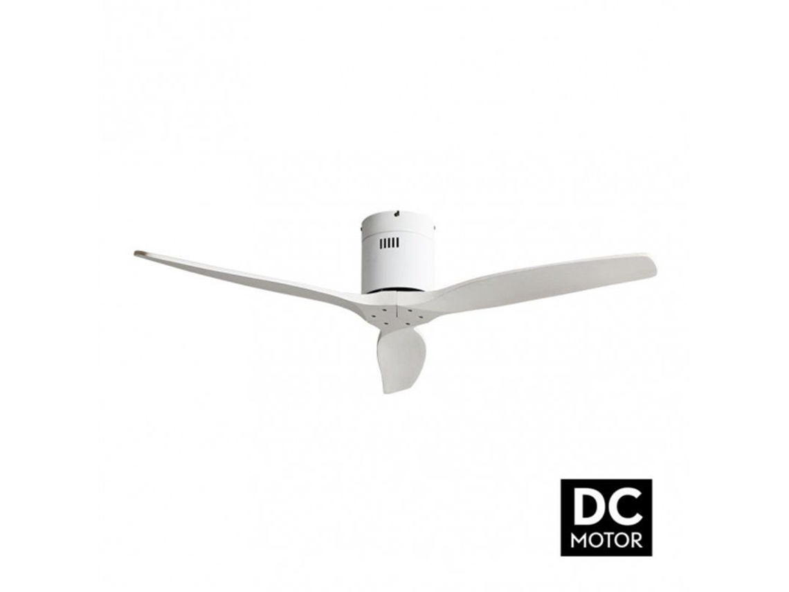 Ventilador Dc Aguilon Blanco 3 Aspas Blancas 5 Velocidades Sin Luz con mando y temporizador 132d FABRILAMP
