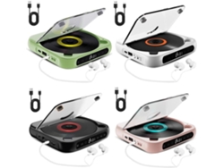 Reproductor De Cd Con Sonido Inalámbrico, Alimentado Por Batería, Reproducción Por Cable, Compacto Para Uso En El Hogar, Viajes Y Automóvil.