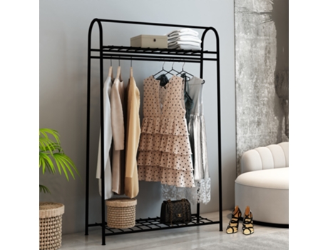 Perchero [EN.CASA] (Negro - Metal - 144 x 89 x 33 cm)