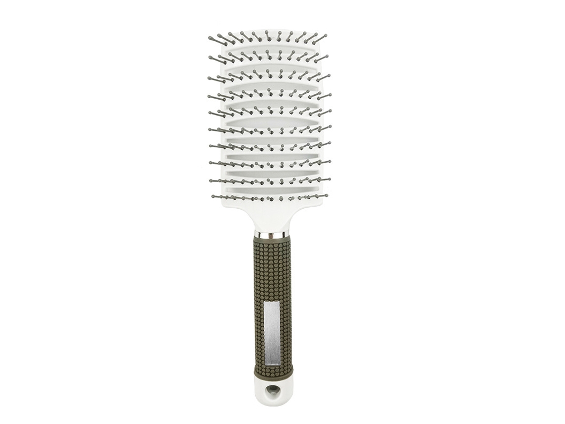 Cepillo ventilado curvo para el cabello con ventilación para modelado y desenredado.