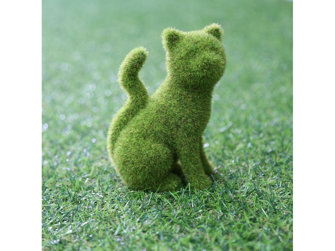 Estatua De Animal Con Flocado De Resina, Estilo Europeo, Musgo Simulado, Para Jardín, Tipo B