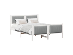 Maison Exclusive - Estructura De Cama Con Cabecera Y Gris Claro 140 X 190 Cm