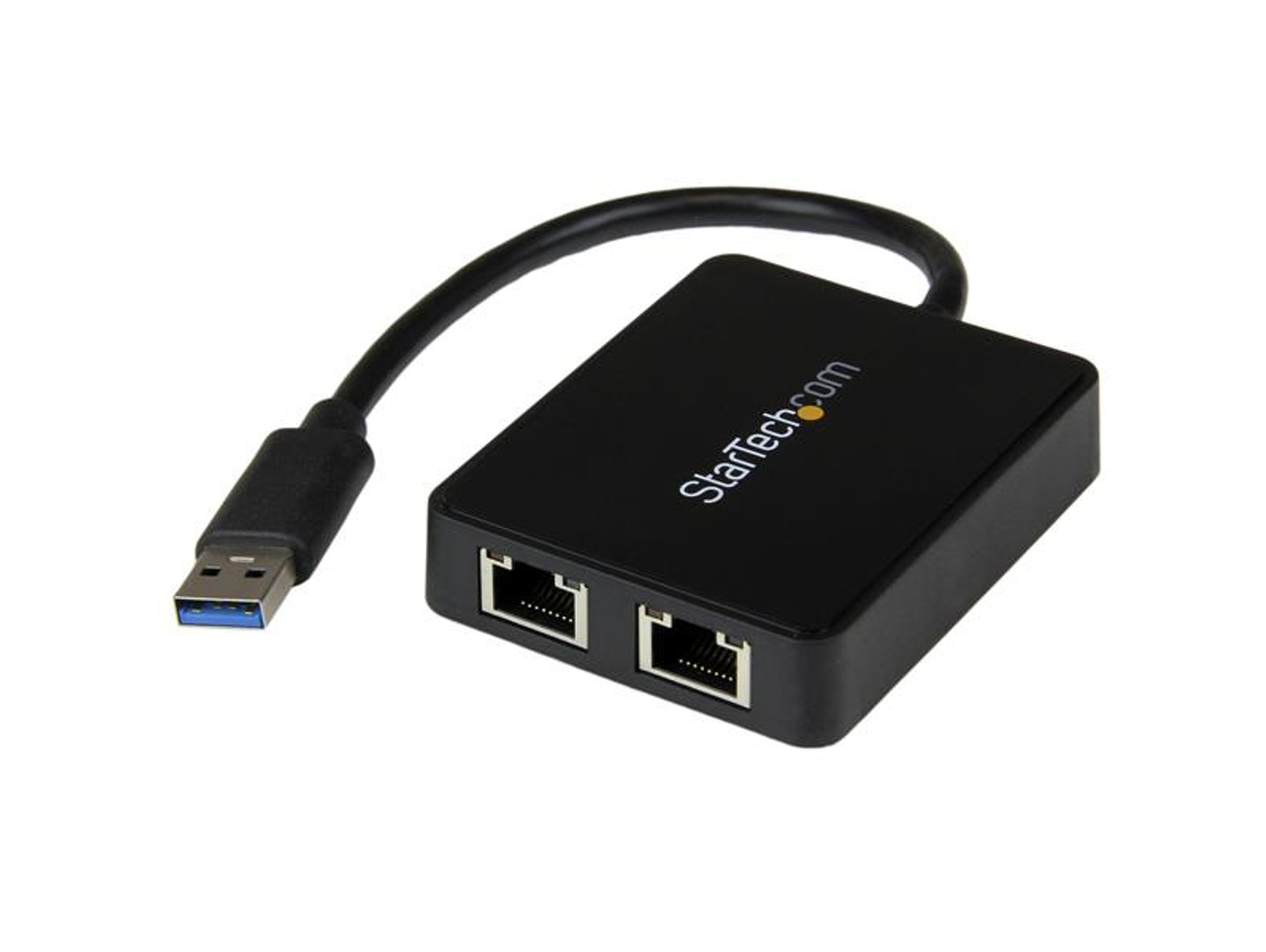 Cable Adaptador STARTECH.COM USB 3.0 - 2x RJ45 2x USB 3.0 2x RJ-45 Negro