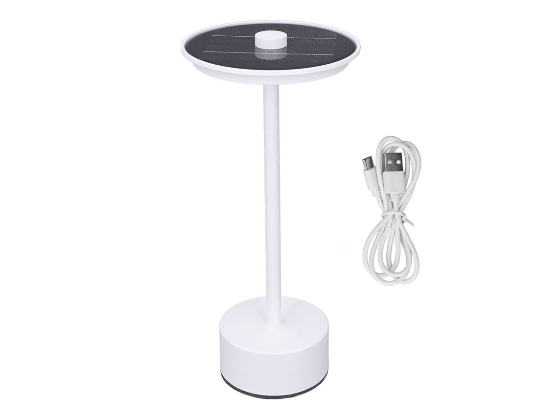 2026-lámpara De Mesa Solar Led Inalámbrica 3 Fuentes De Luz Control Táctil Regulable Ip44 Recargable Usb Para Camping Exterior Y Mesita De Noche