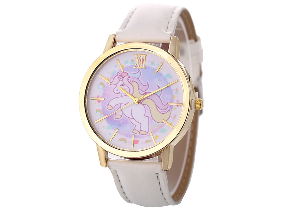 Reloj De Pulsera De Cuarzo Elegante Y Elegante Para Hombre Y Mujer, Ligero, Blanco.