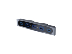 Estación de acoplamiento Bestvite 5 en 1 USB 3.0 de alta velocidad Modelo Y Hub 27 W PD USB tipo C Hub para Tesla Gris