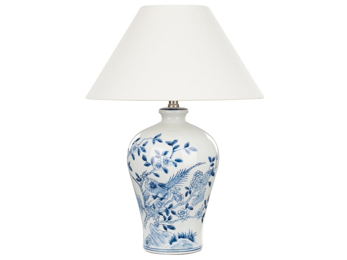 Lámpara de mesa BELIANI Magros de Porcelana Blanco 40x40x55