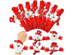 20 Pulseras Navideñas Con Cierre, Pulsera Navideña, Regalos Para Fiestas, Navidad